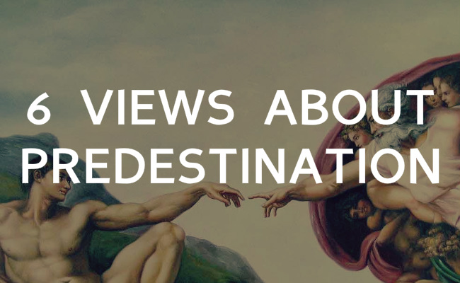 Six different views of predestination, what do calvinists and arminians believe?